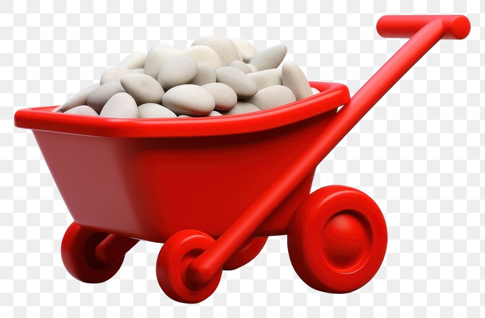 PNG Wheelbarrow cart pill red. AI generated Image by rawpixel.