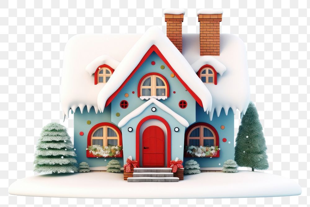 PNG  Architecture christmas building house. AI generated Image by rawpixel.