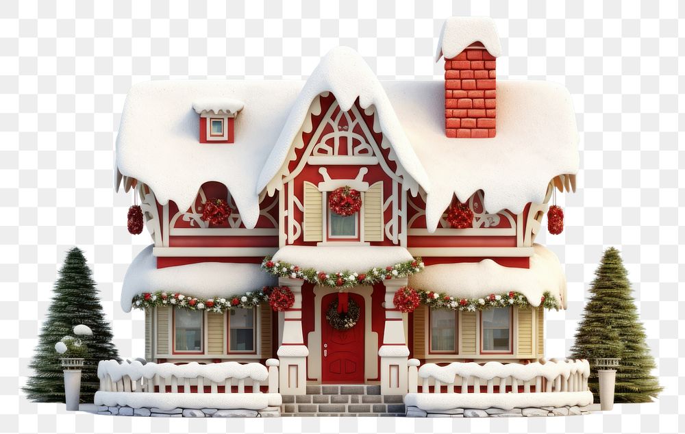 PNG  Architecture christmas building house. AI generated Image by rawpixel.