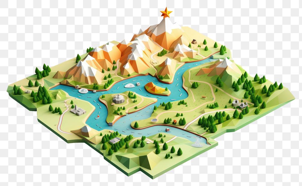 PNG Outdoors cartoon map landscape. AI generated Image by rawpixel.