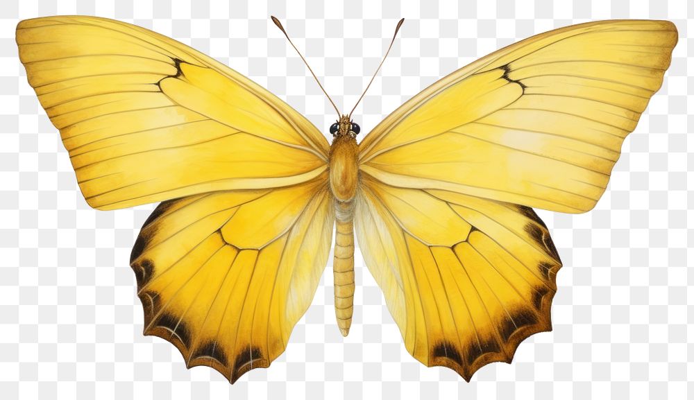 PNG Butterfly insect animal yellow. 