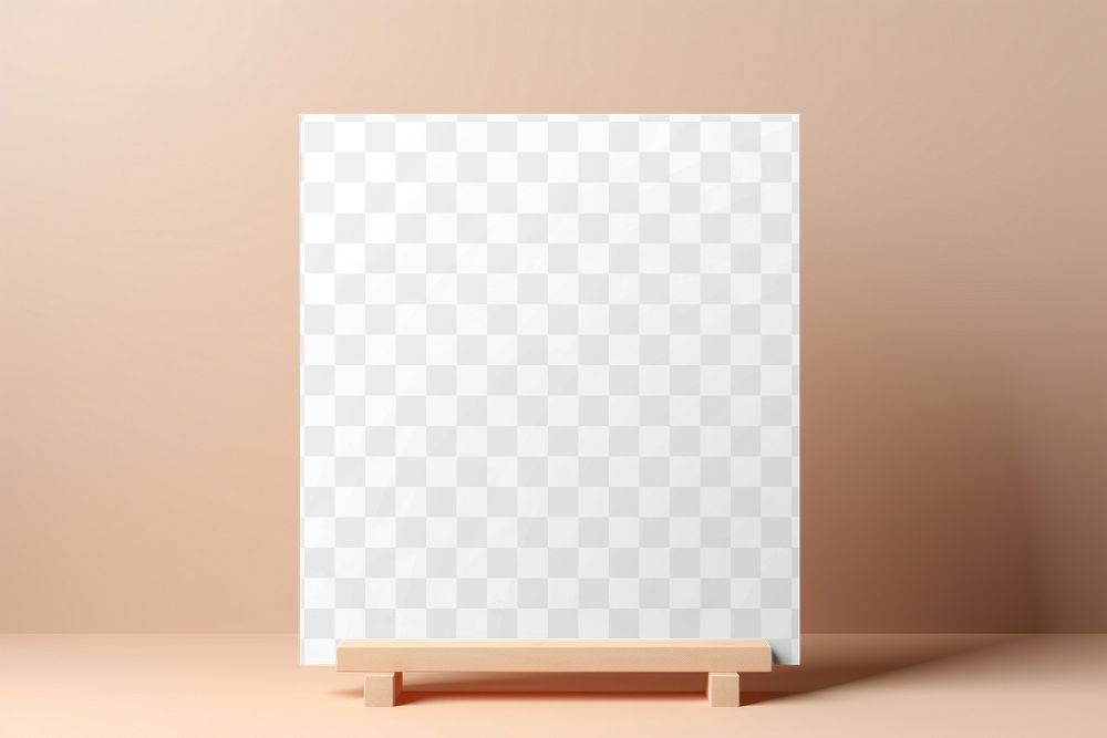 Canvas sign png mockup, transparent design