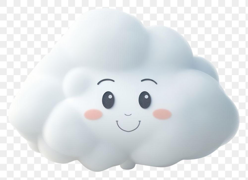 PNG Cloud white white background anthropomorphic. AI generated Image by rawpixel.