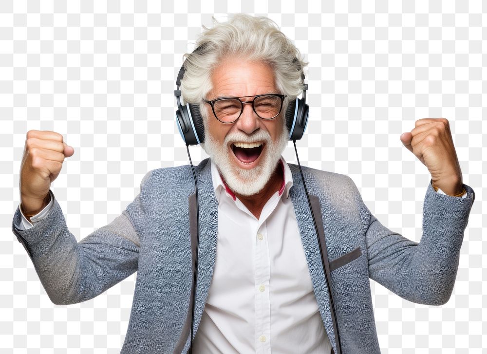 PNG Headphones shouting laughing glasses. 