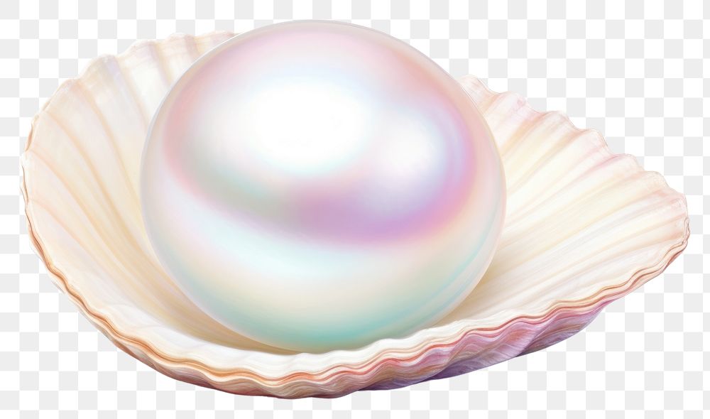 PNG Pearl seashell jewelry transparent background