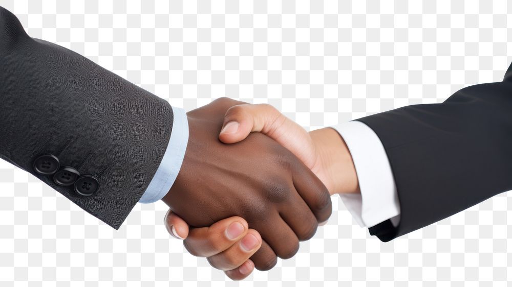 PNG Handshake agreement greeting menswear. AI generated Image by rawpixel.