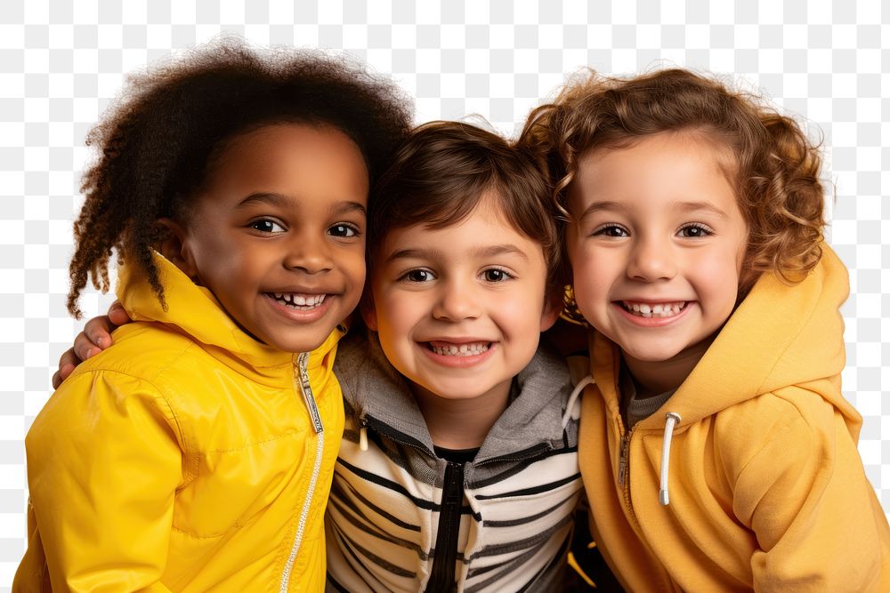 PNG Portrait child togetherness friendship. AI generated Image by rawpixel.