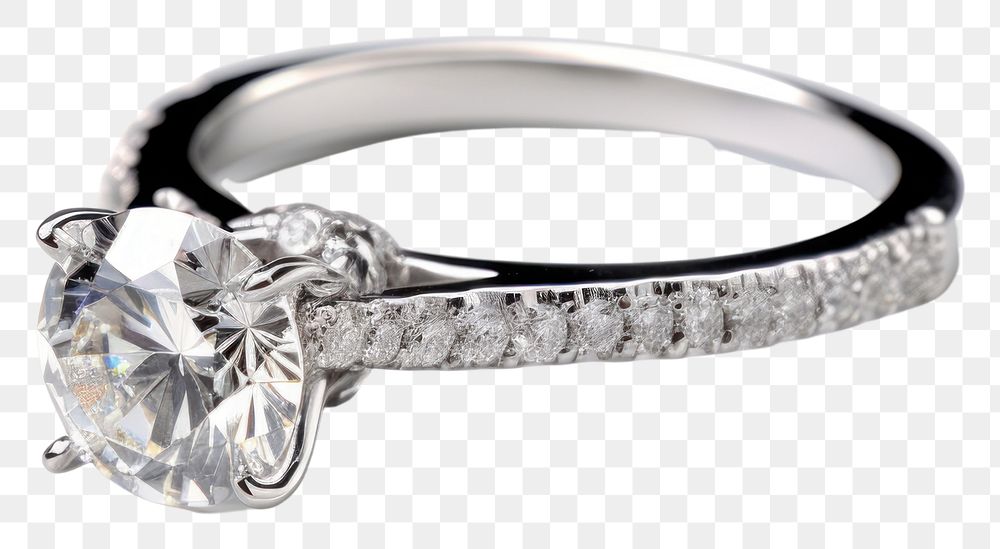 PNG Diamond ring platinum gemstone. 