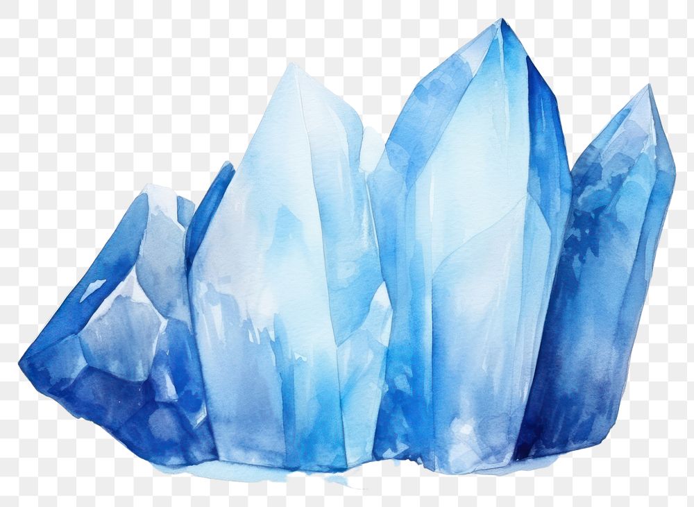 PNG Quartz crystal blue ice. AI generated Image by rawpixel.