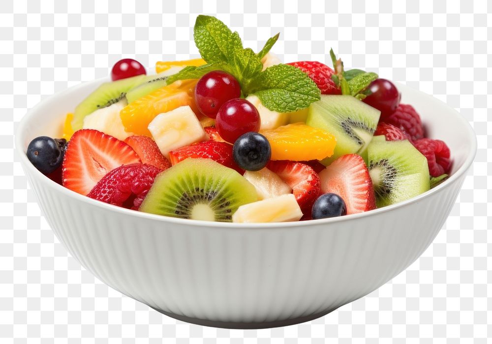 PNG Fruit salad bowl blueberry. AI generated Image by rawpixel.