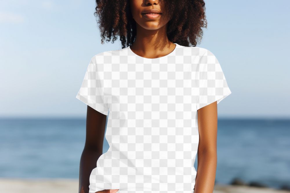 T-shirt png transparent mockup, casual fashion
