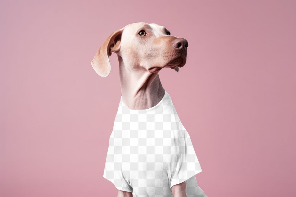 Dog t-shirt png transparent mockup