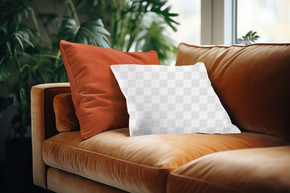 Cushion cover png transparent mockup