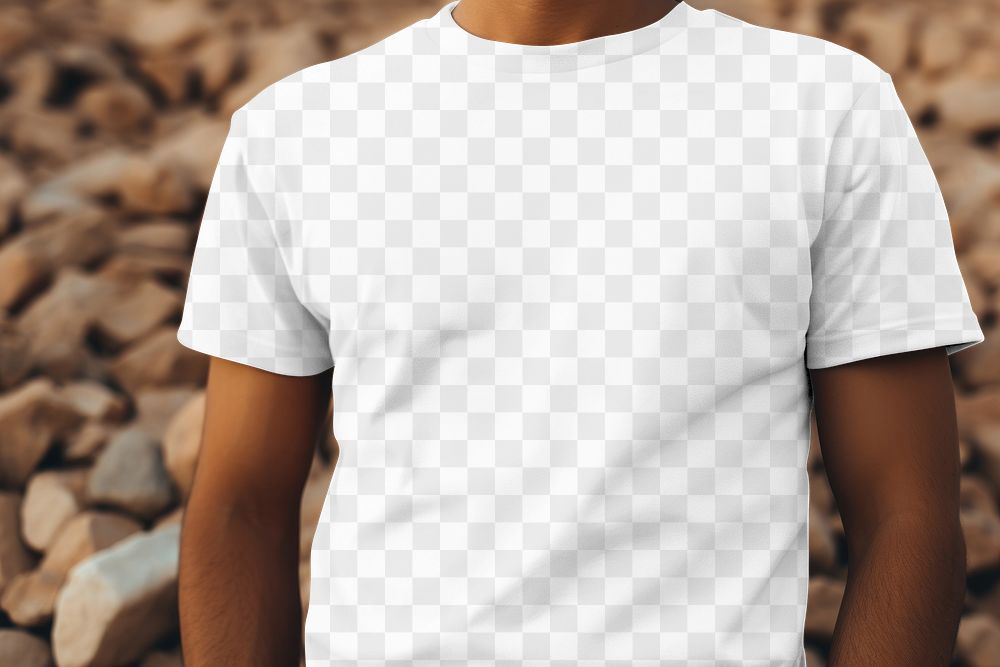 T-shirt png transparent mockup, casual fashion