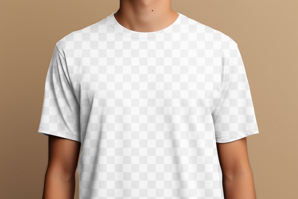 Basic t-shirt png, transparent mockup