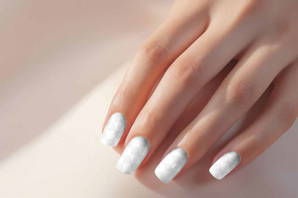Nails manicure png, transparent mockup