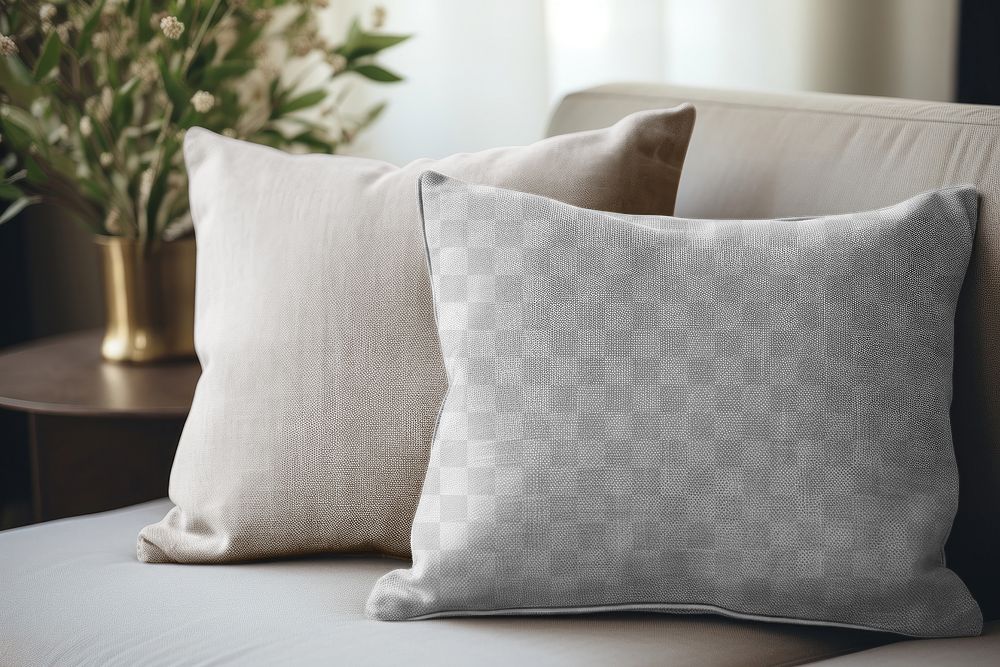 Cushion cover png transparent mockup