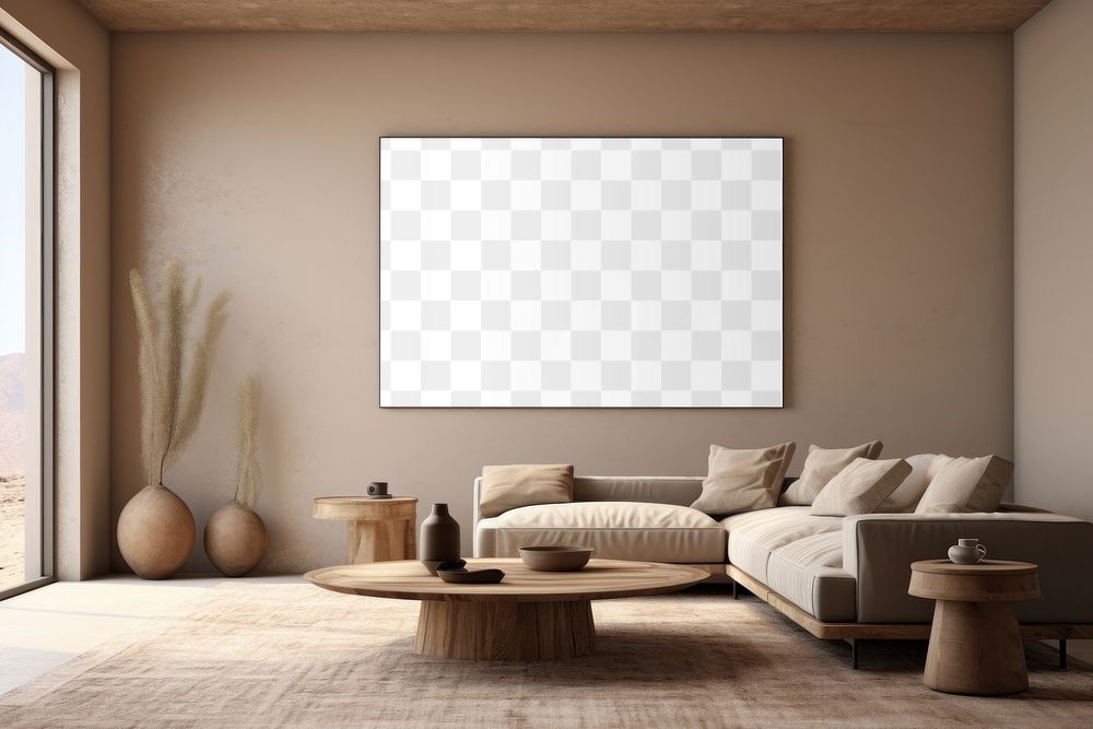 Picture frame png transparent mockup, wall decoration