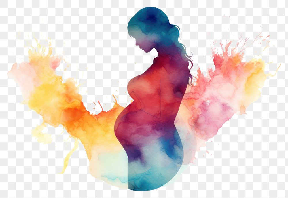 PNG Silhouette abstract pregnant adult