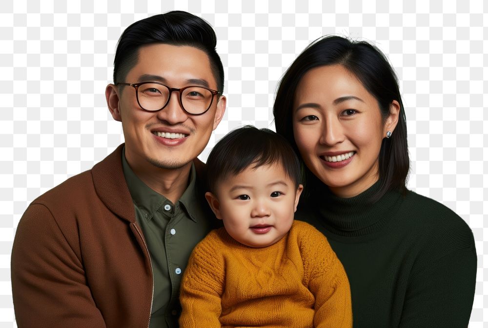 PNG Portrait family adult baby. AI generated Image by rawpixel.