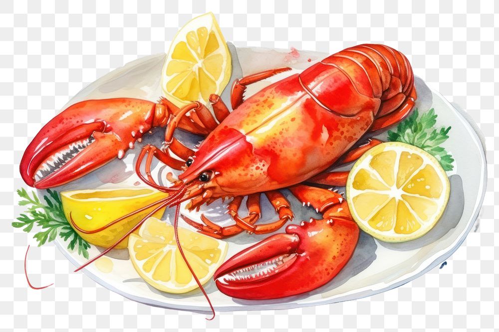 PNG Seafood lobster invertebrate crustacean. AI generated Image by rawpixel.