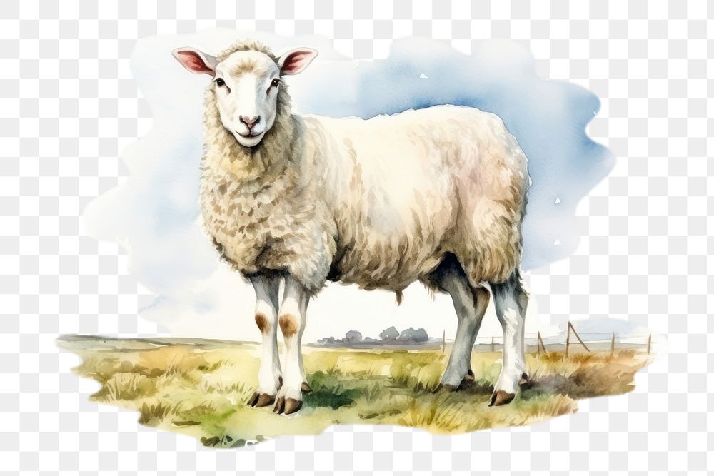 PNG Livestock animal mammal sheep. AI generated Image by rawpixel.