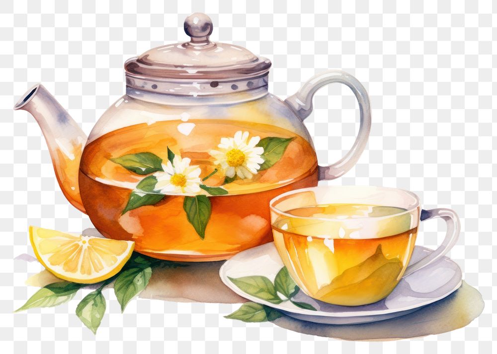 PNG Cup tea teapot drink. AI generated Image by rawpixel.