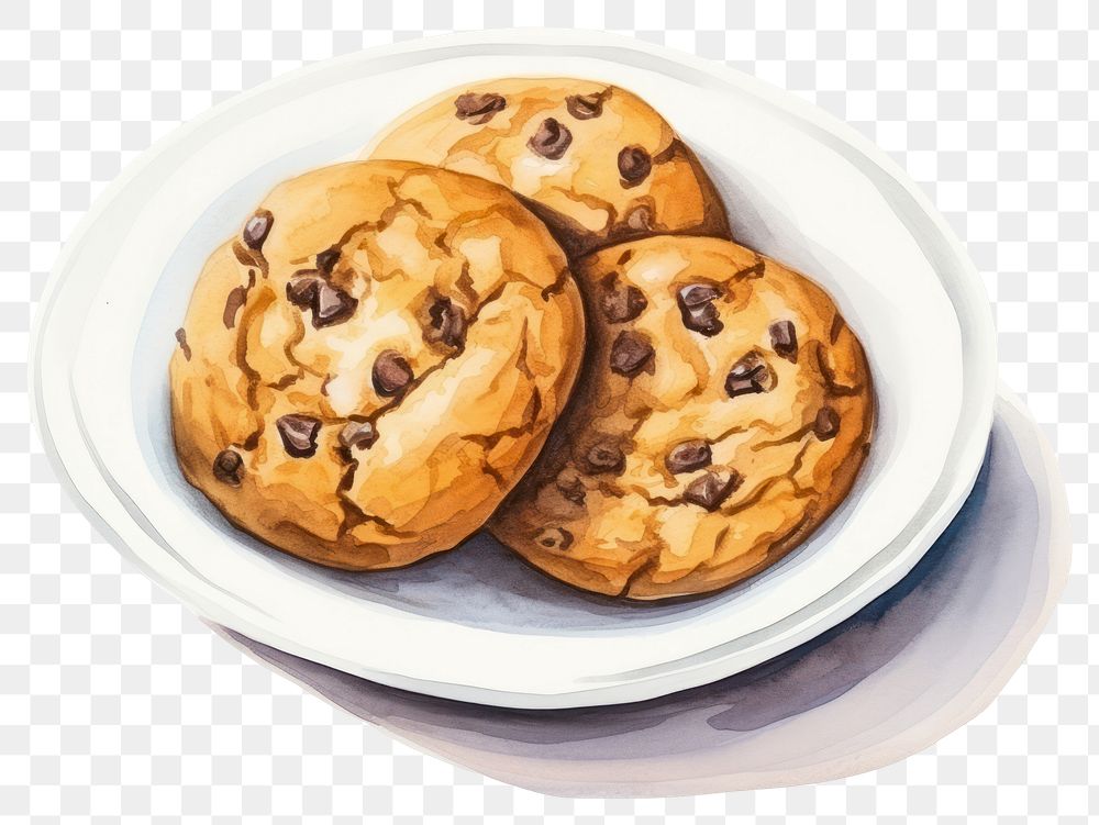 PNG Cookie plate food meal. AI generated Image by rawpixel.