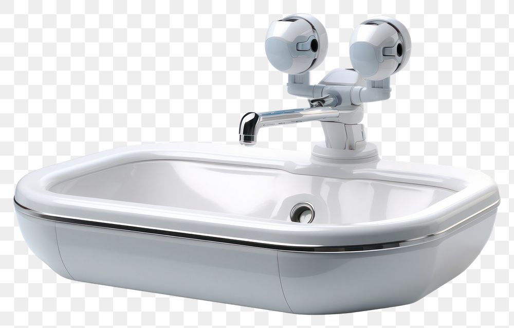 PNG  Sink white background bathroom bathtub. AI generated Image by rawpixel.