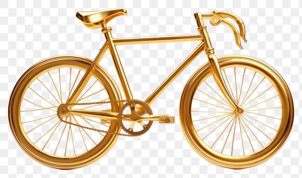 PNG Bicycle vehicle wheel gold. AI generated Image by rawpixel.