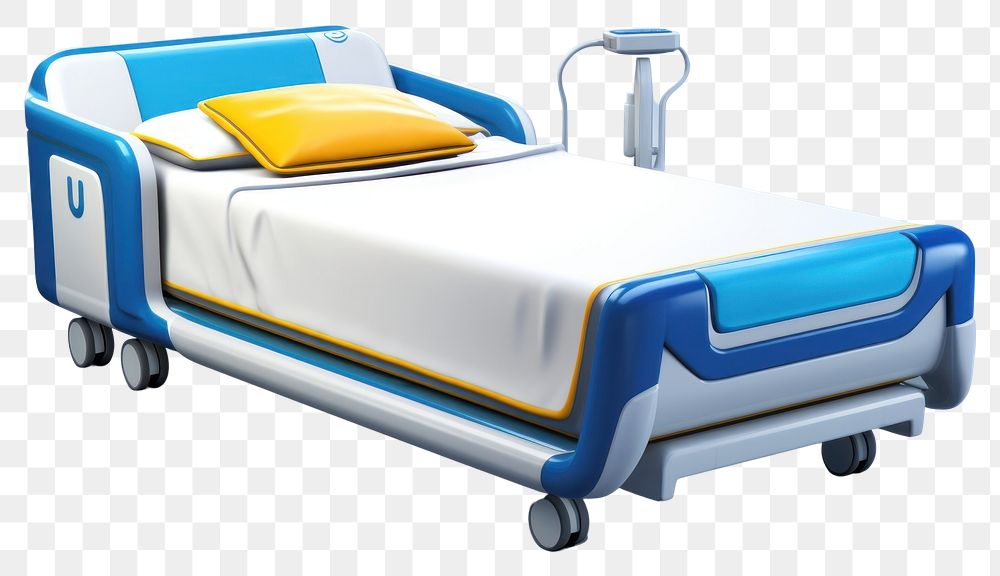 PNG Bed furniture hospital architecture. AI generated Image by rawpixel.