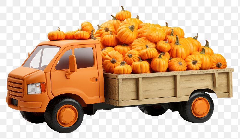 PNG  Pumpkin truck vegetable vehicle. AI generated Image by rawpixel.