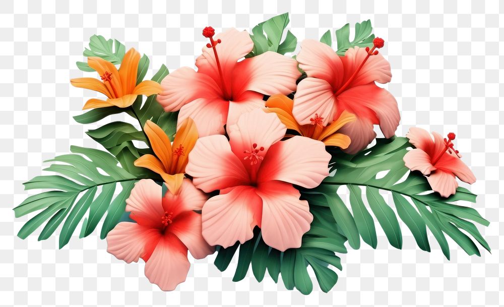 PNG Flower hibiscus plant petal. AI generated Image by rawpixel.