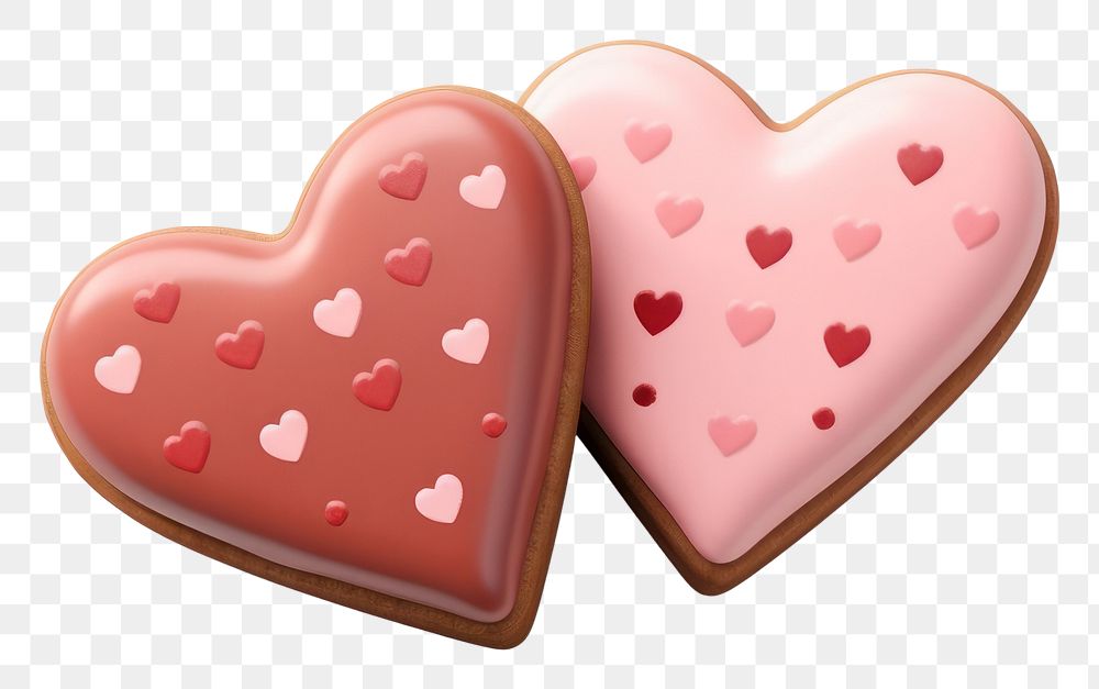 PNG Dessert cookie icing heart. AI generated Image by rawpixel.
