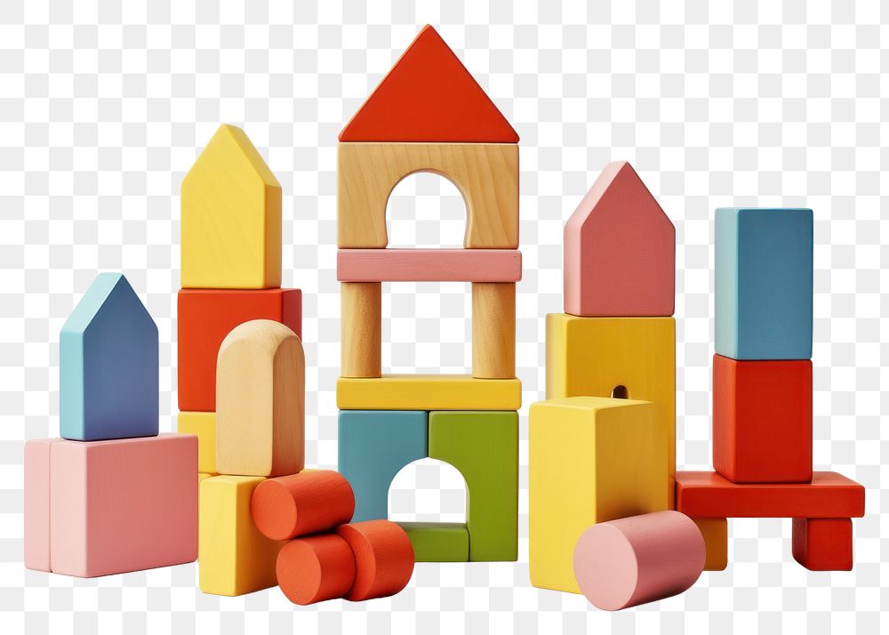 PNG  Toy white background construction architecture. AI generated Image by rawpixel.