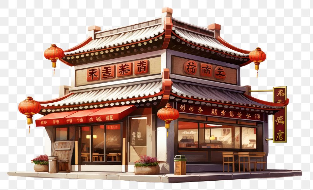 PNG Architecture restaurant building temple. AI generated Image by rawpixel.
