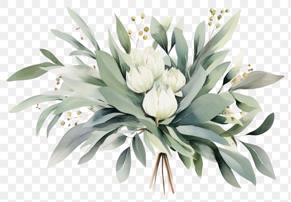 PNG Flower plant white transparent background