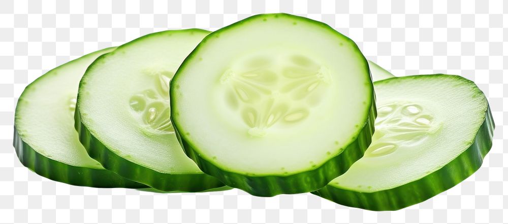 PNG Cucumber vegetable sliced plant. 