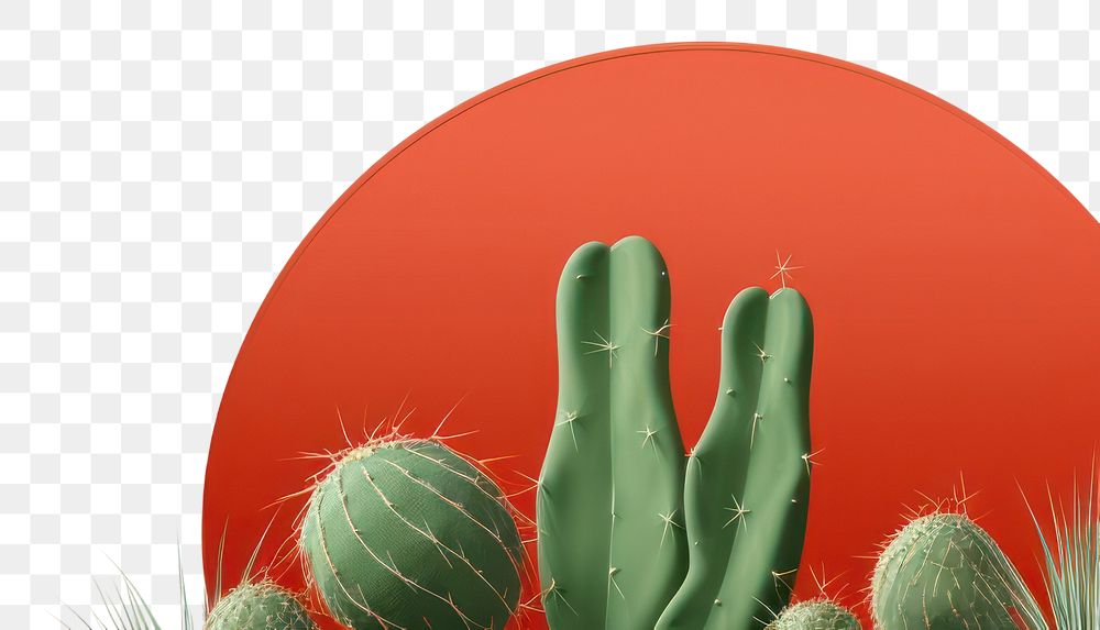 PNG Cactus plant copy space nature transparent background