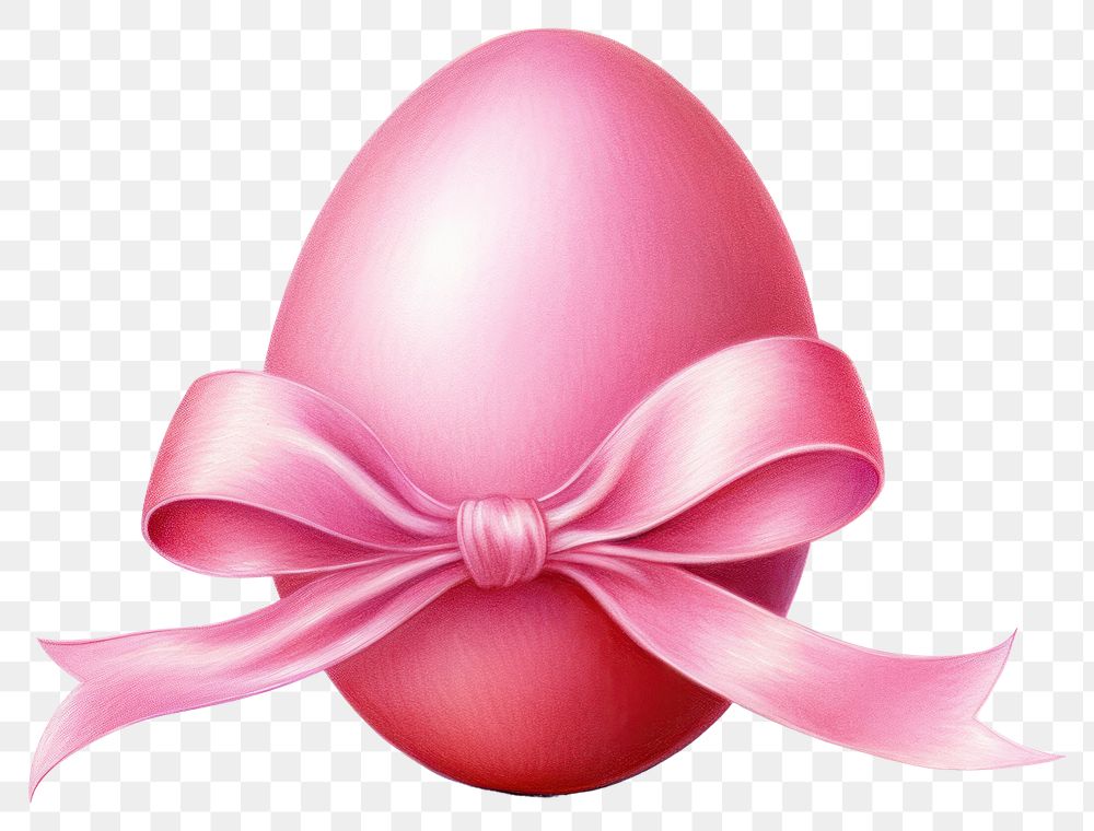PNG Egg easter pink bow transparent background