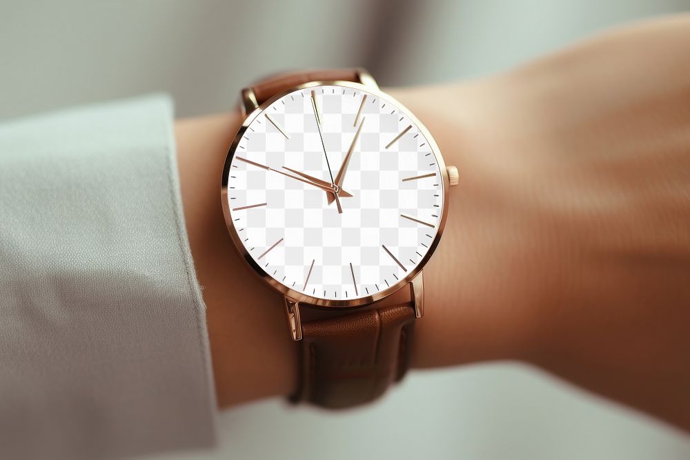 Wristwatch, png transparent mockup