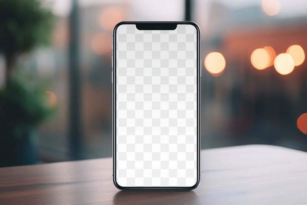 Smartphone screen png transparent mockup