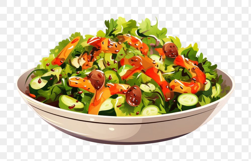 PNG  Salad food meal vegetable. AI generated Image by rawpixel.