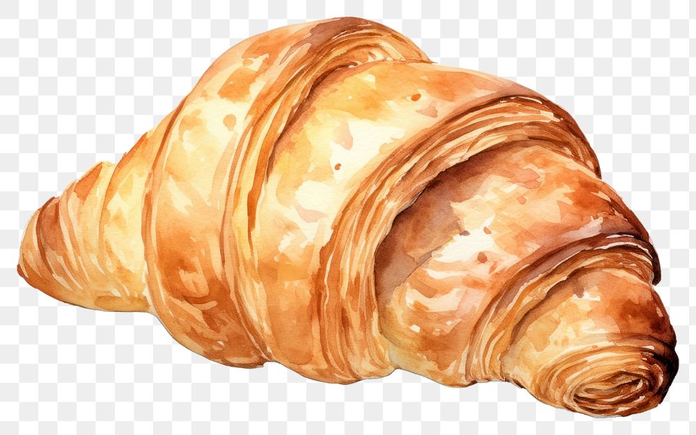 PNG Croissant bread paper food. 