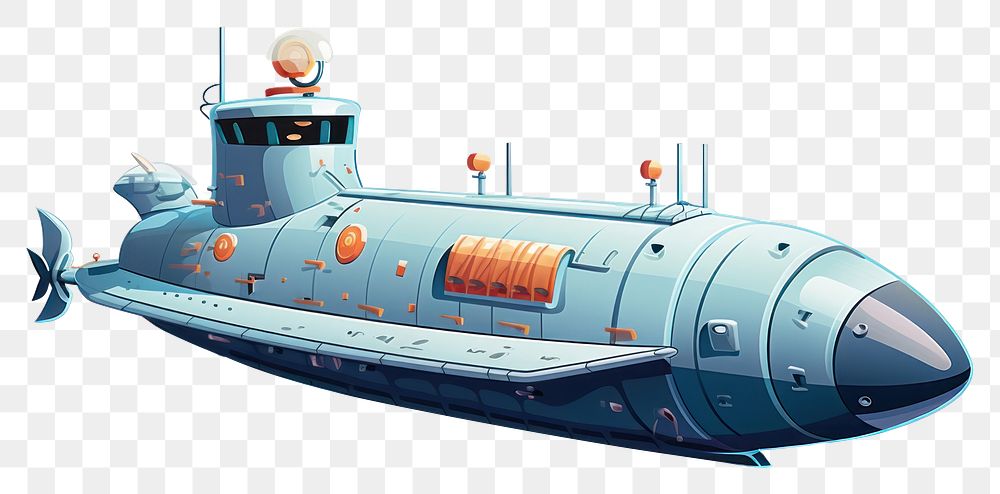 PNG Submarine vehicle transportation watercraft. AI generated Image by rawpixel.