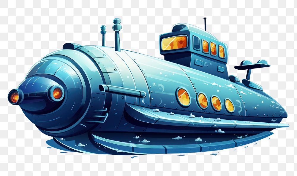 PNG Submarine vehicle transportation spacecraft. AI generated Image by rawpixel.