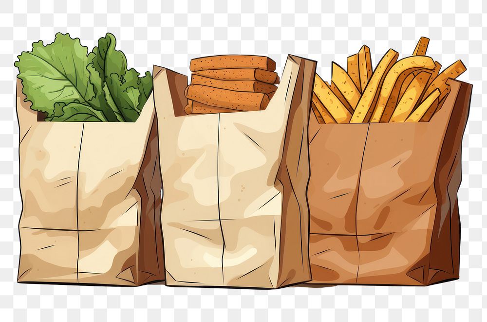 PNG Food bag transparent background vegetable. AI generated Image by rawpixel.