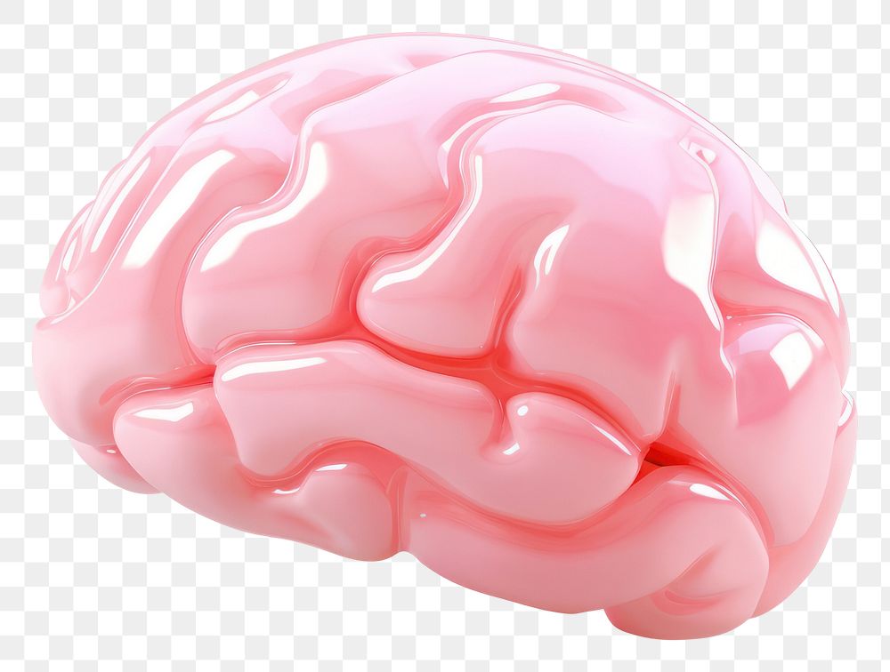 PNG Brain pink confectionery accessories. AI generated Image by rawpixel.