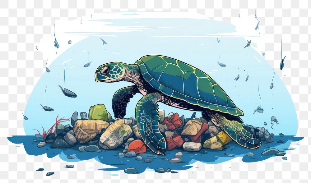 PNG Sea outdoors reptile drawing. AI generated Image by rawpixel.