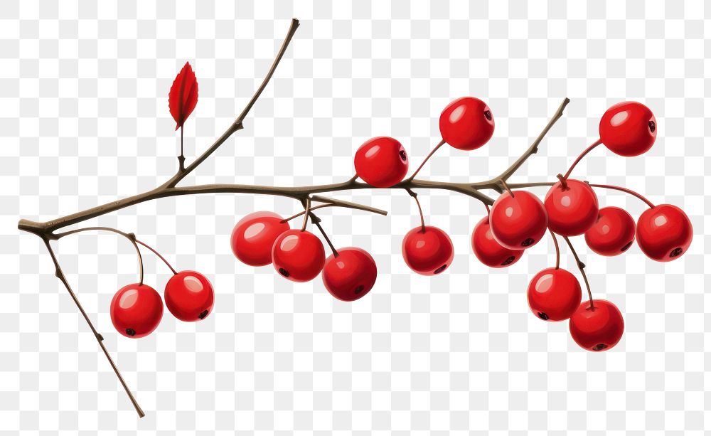 PNG Cherry plant fruit rowanberry. 